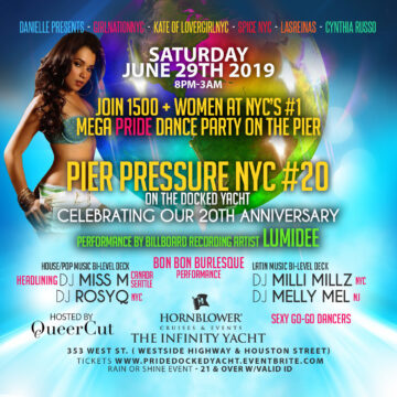 6-29 | Saturday:One World Pride | PIER PRESSURE NYC #20 On The Docked Yacht